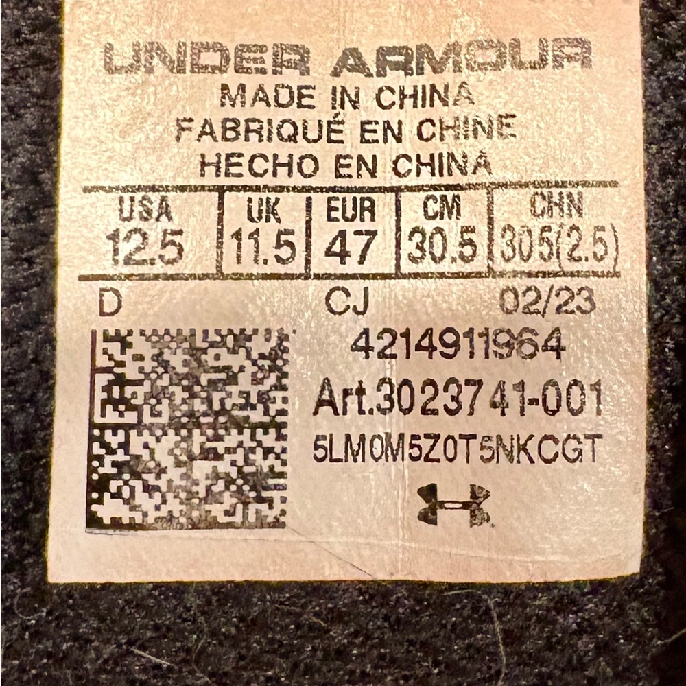Under Armour Men's Black and Gray Tactical Work Boots - Picture 5 of 7